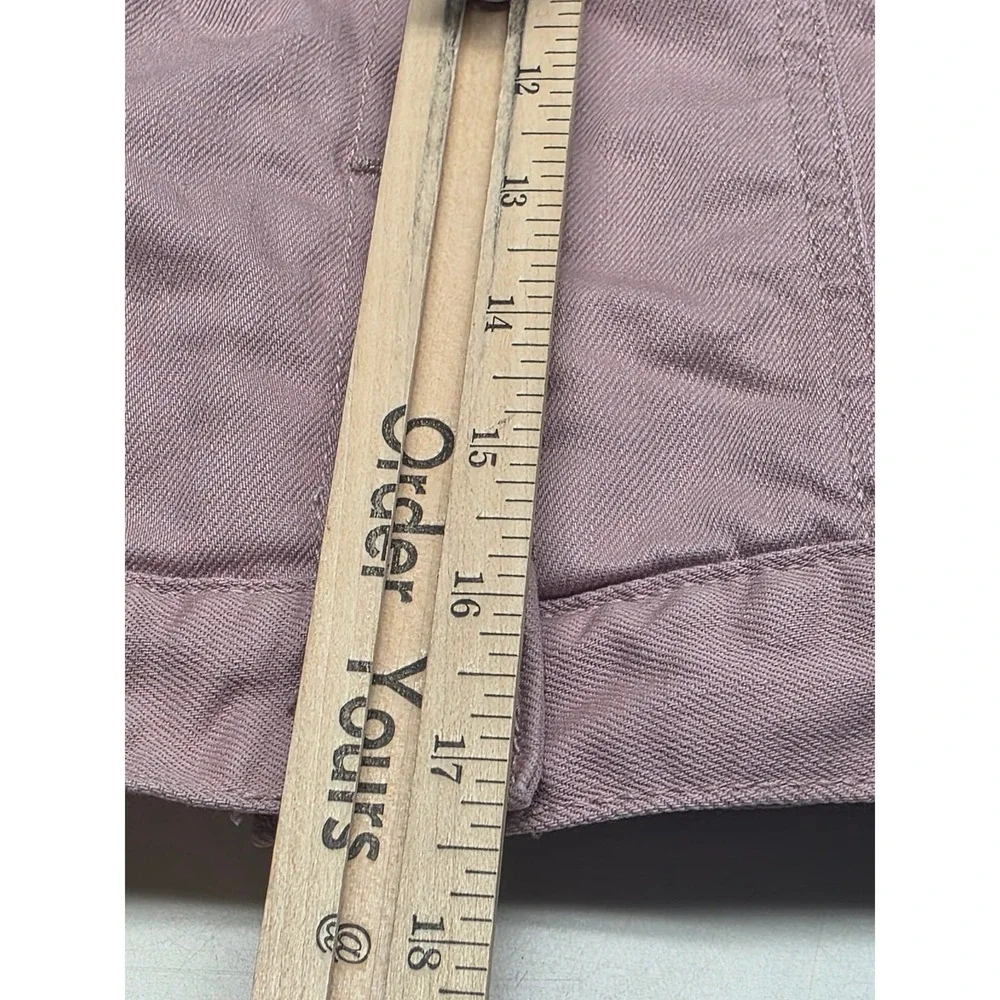 Old Navy Kids Pink Sherpa Lined Denim Trucker Jacket Size L 10-12 Dusty Rose